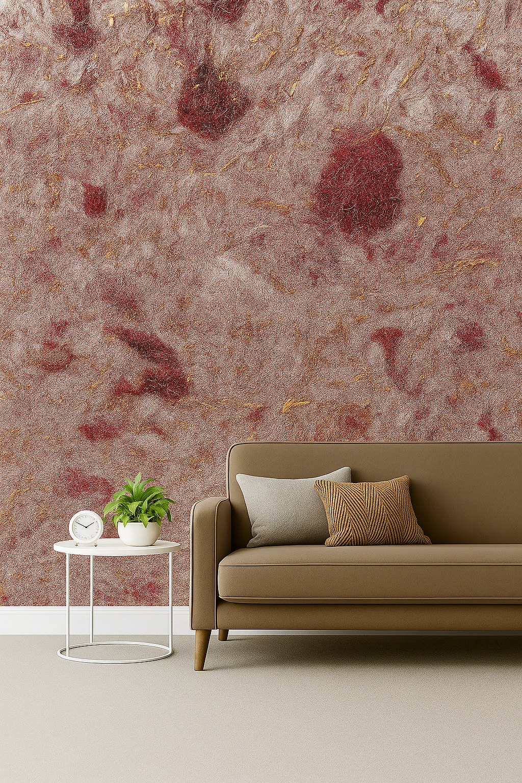 Red Liquid Wallpaper | Silk Plaster | Silcotex | 1kg Bag | Just Plum SC 38