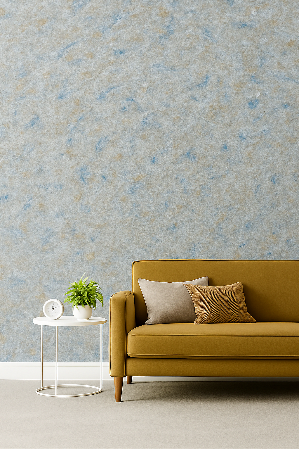 Blue Liquid Wallpaper | Silk Plaster | Silcotex | 1kg Bag | Blue Chalk SC 57