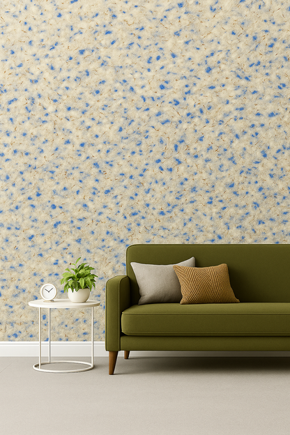 Yellow & Blue Liquid Wallpaper | Silk Plaster | Silcotex | 1kg Bag | Liberty Blue SC 51